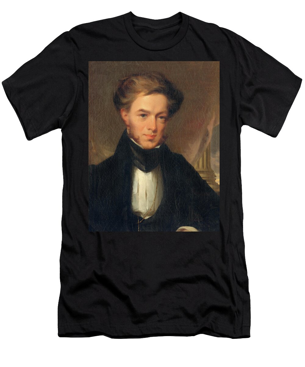 Philadelphia T-Shirt featuring the painting Portrait of Thomas Ustick Walter, 1835 by John Neagle