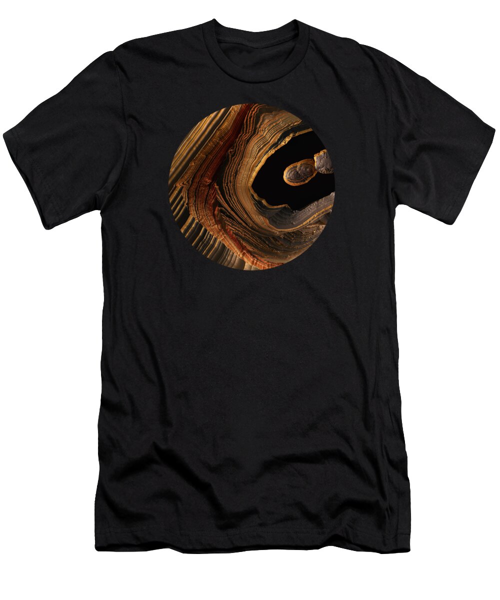 Digital T-Shirt featuring the digital art Tiger's Eye Canyon by Spacefrog Designs