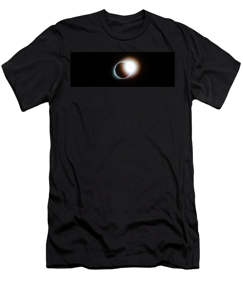 America T-Shirt featuring the photograph Total Solar Eclipse Panorama by Gregory Ballos