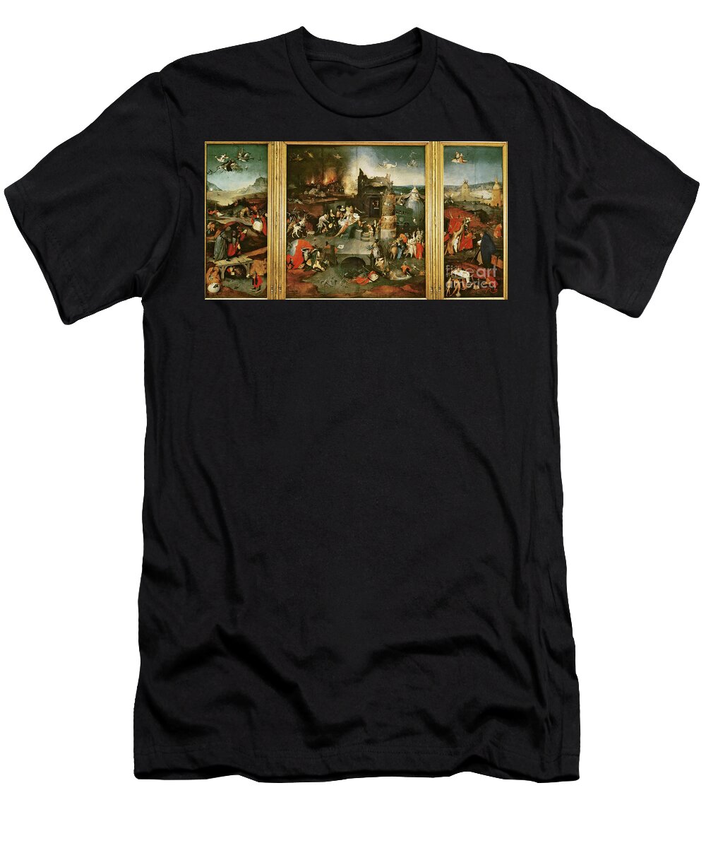 16th Century T-Shirt featuring the painting Triptych: The Temptation Of St. Anthony by Hieronymus Bosch