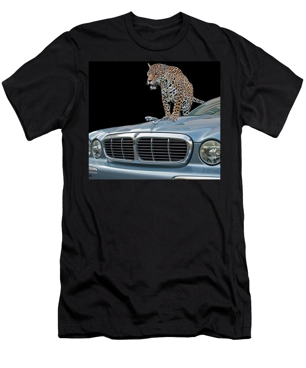 Jaguar T-Shirt featuring the photograph Two Jaguars 1 by Larry Linton