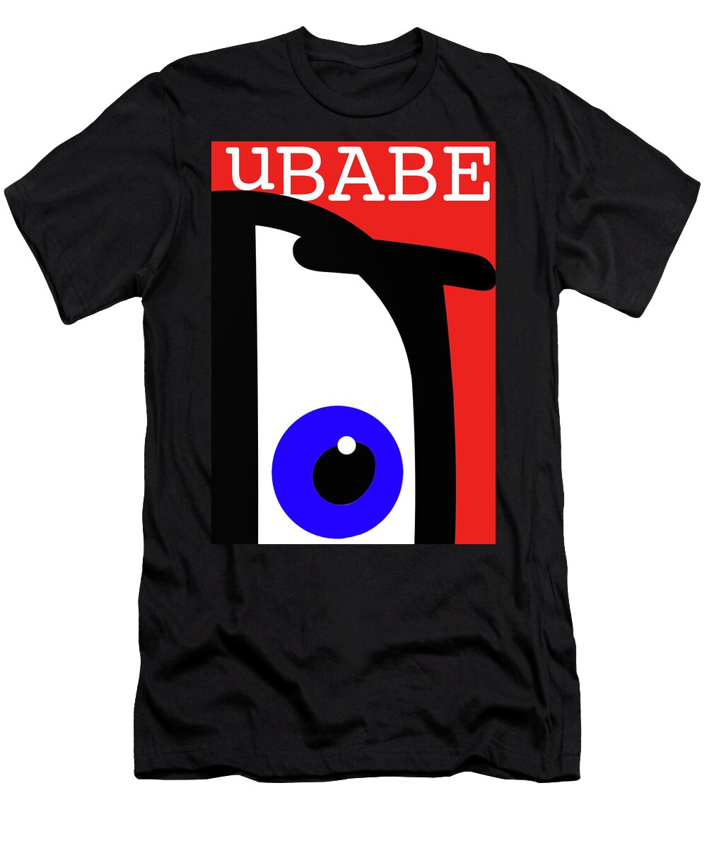 Ubabe Poster T-Shirt featuring the digital art Ubabe French by Ubabe Style