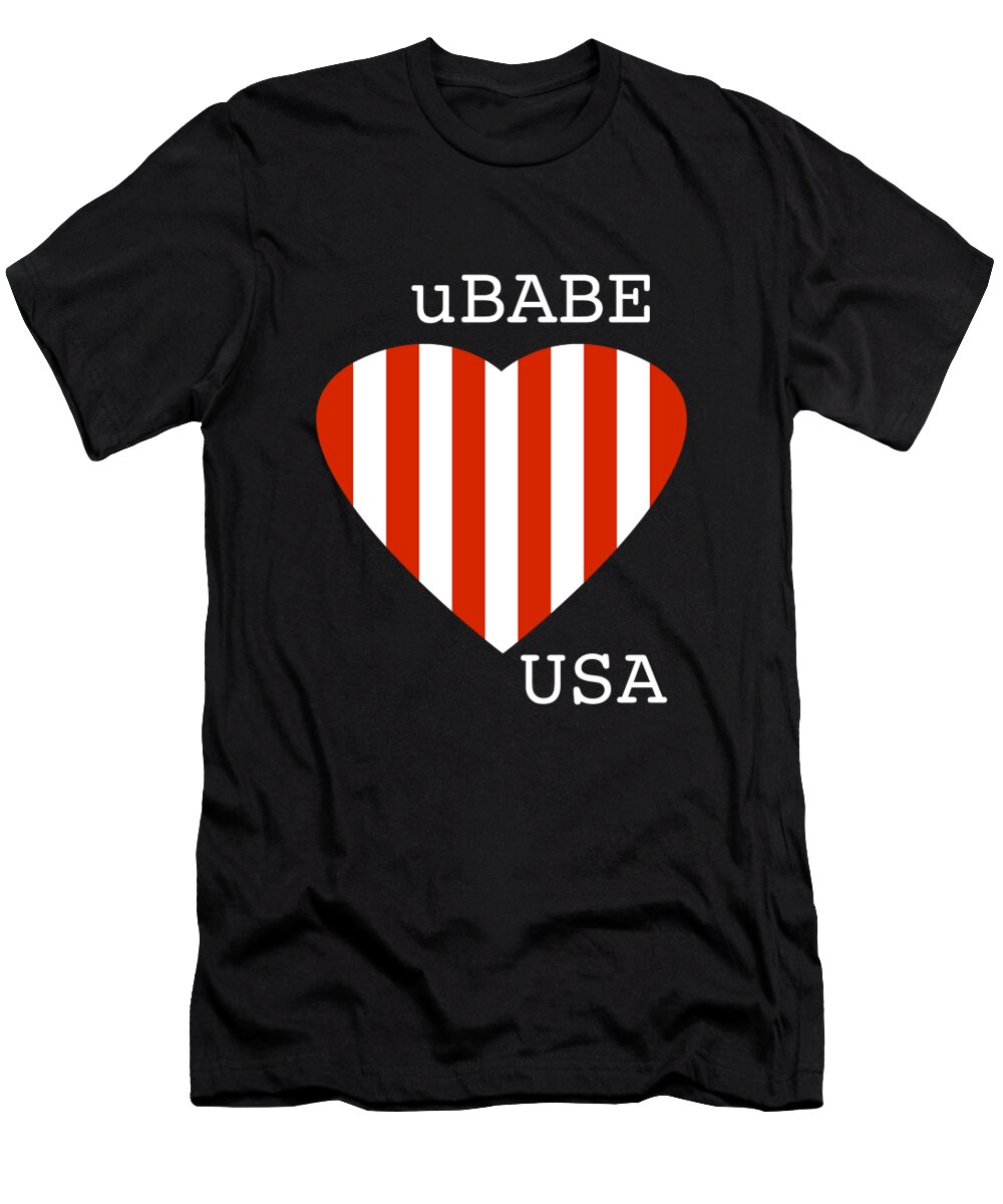Ubabe Usa T-Shirt featuring the digital art uBABE USA by Ubabe Style