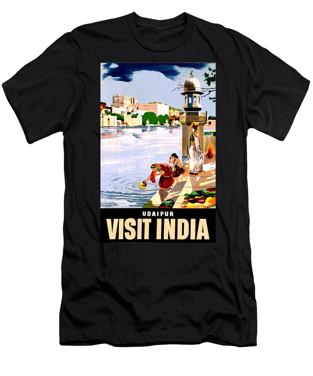 Udaipur T-Shirt featuring the digital art Udaipur, India by Long Shot