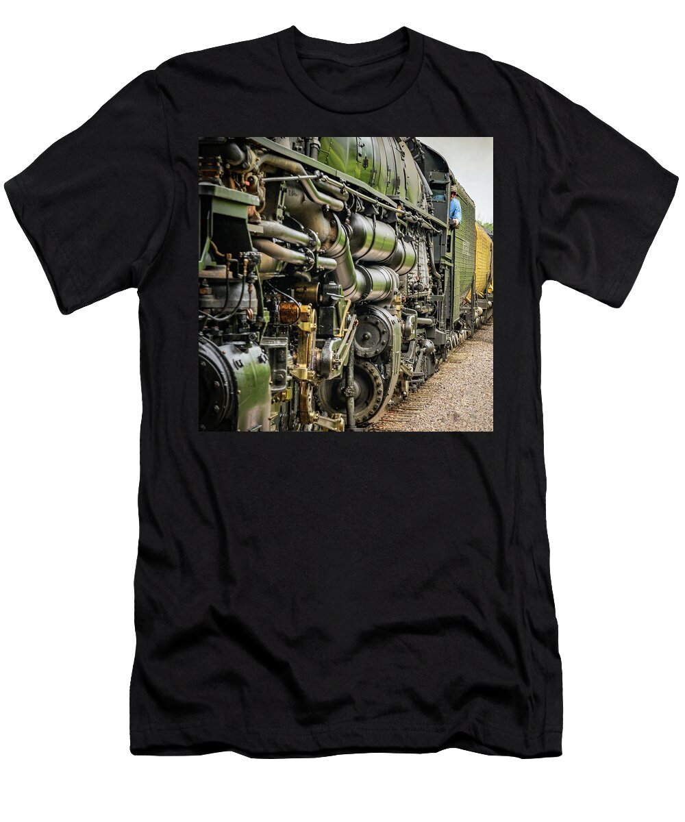 Tourism T-Shirt featuring the photograph UP Big Boy Engine Profile by Laura Hedien