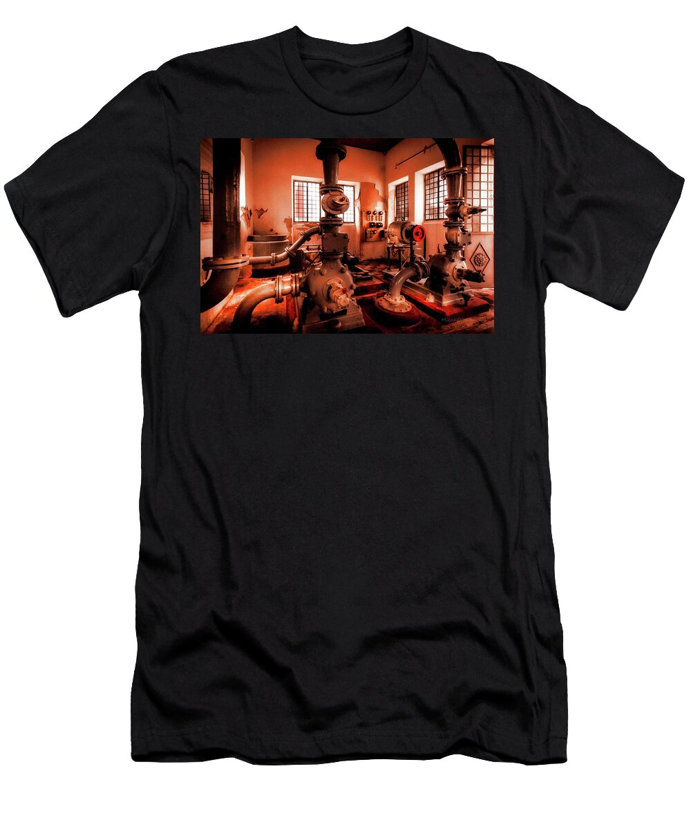 Industrial T-Shirt featuring the photograph Utility Industrial Research Kitchen by Micah Offman