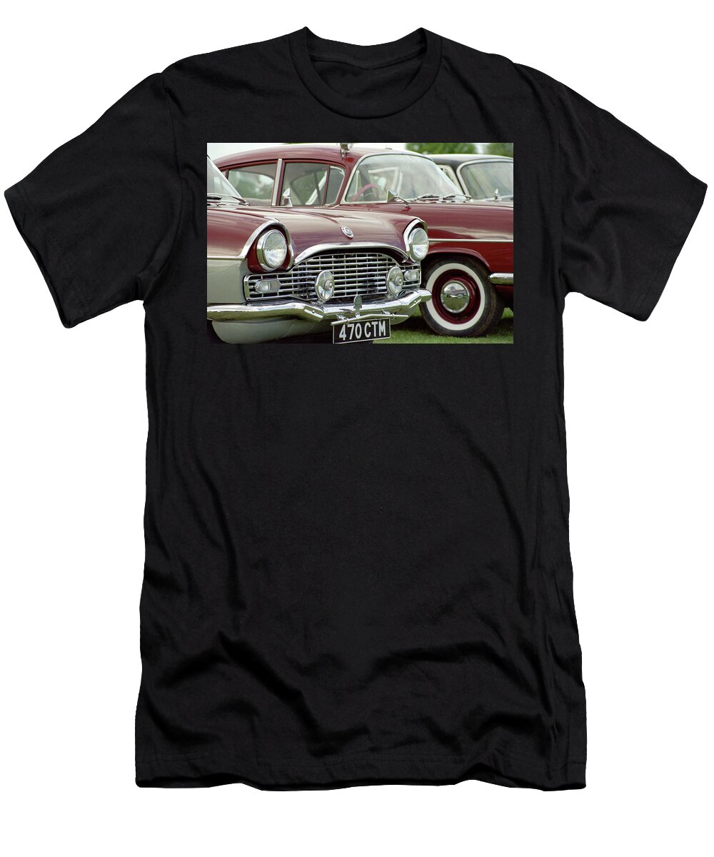 Britain T-Shirt featuring the photograph Vauxhall grill detail by Seeables Visual Arts