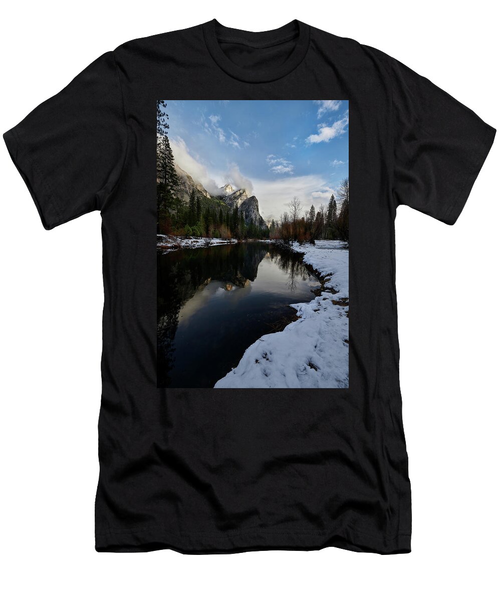 Yosemite T-Shirt featuring the photograph Yosemite Mountains at Dawn by Jon Glaser