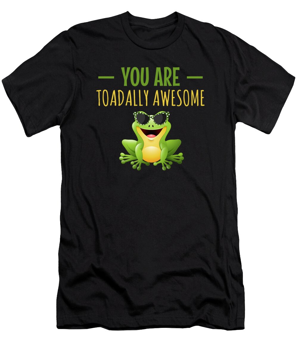 Animal T-Shirt featuring the digital art You Are Toadilly Aweome by Lin Watchorn