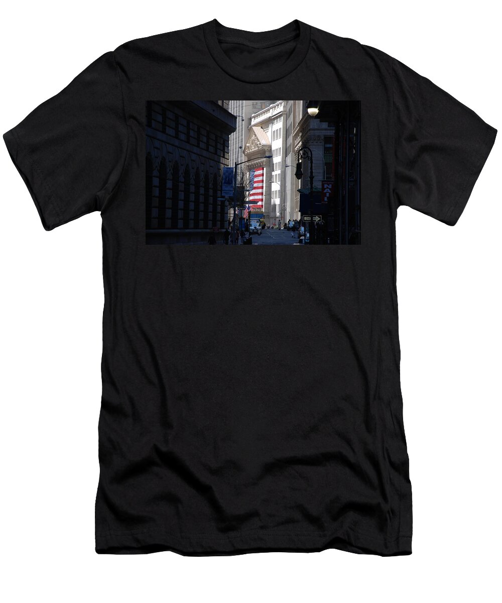 Wall Street T-Shirt featuring the photograph Rise And Fall Of America Avenue by Rob Hans