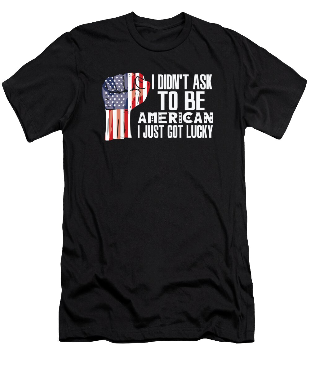 American T-Shirt featuring the digital art American Pride America US Flag Grown American Roots US Patriot #1 by Toms Tee Store