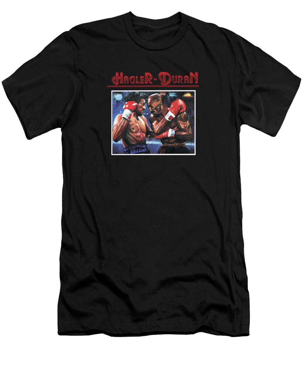 Marvin Hagler T-Shirt featuring the digital art Boxing #1 by Mijen Hehe