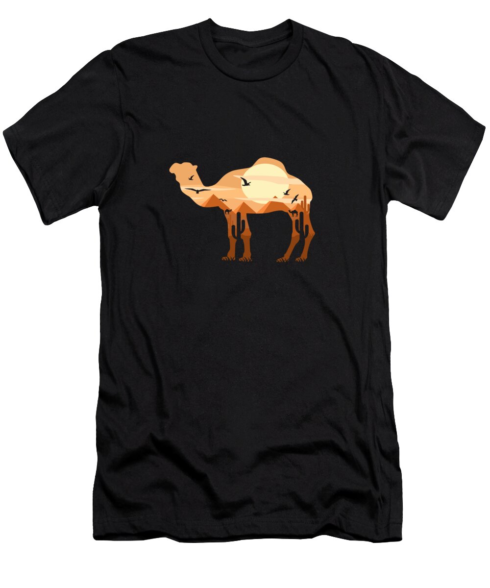 Camel T-Shirt featuring the digital art Camel #1 by Manuel Schmucker