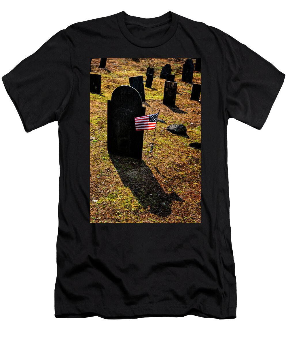Grafton Vermont T-Shirt featuring the photograph Chesterfield Cemetery #2 by Tom Singleton