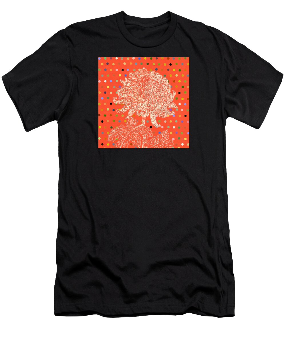  T-Shirt featuring the digital art Chrysantheme Blanc #2 by Steve Hayhurst