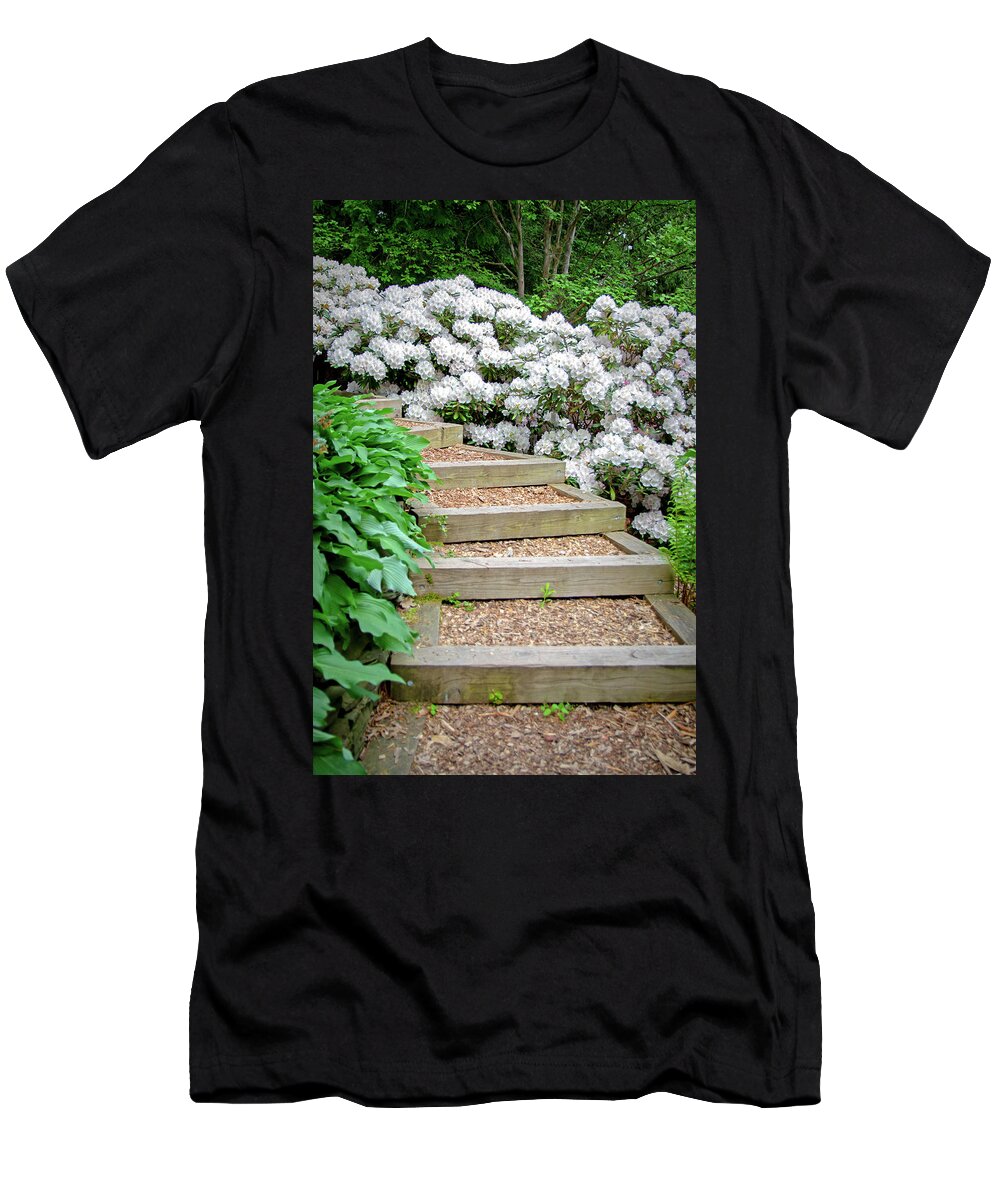 Rhododendron T-Shirt featuring the photograph Cornell Botanic Gardens #7 by Mindy Musick King