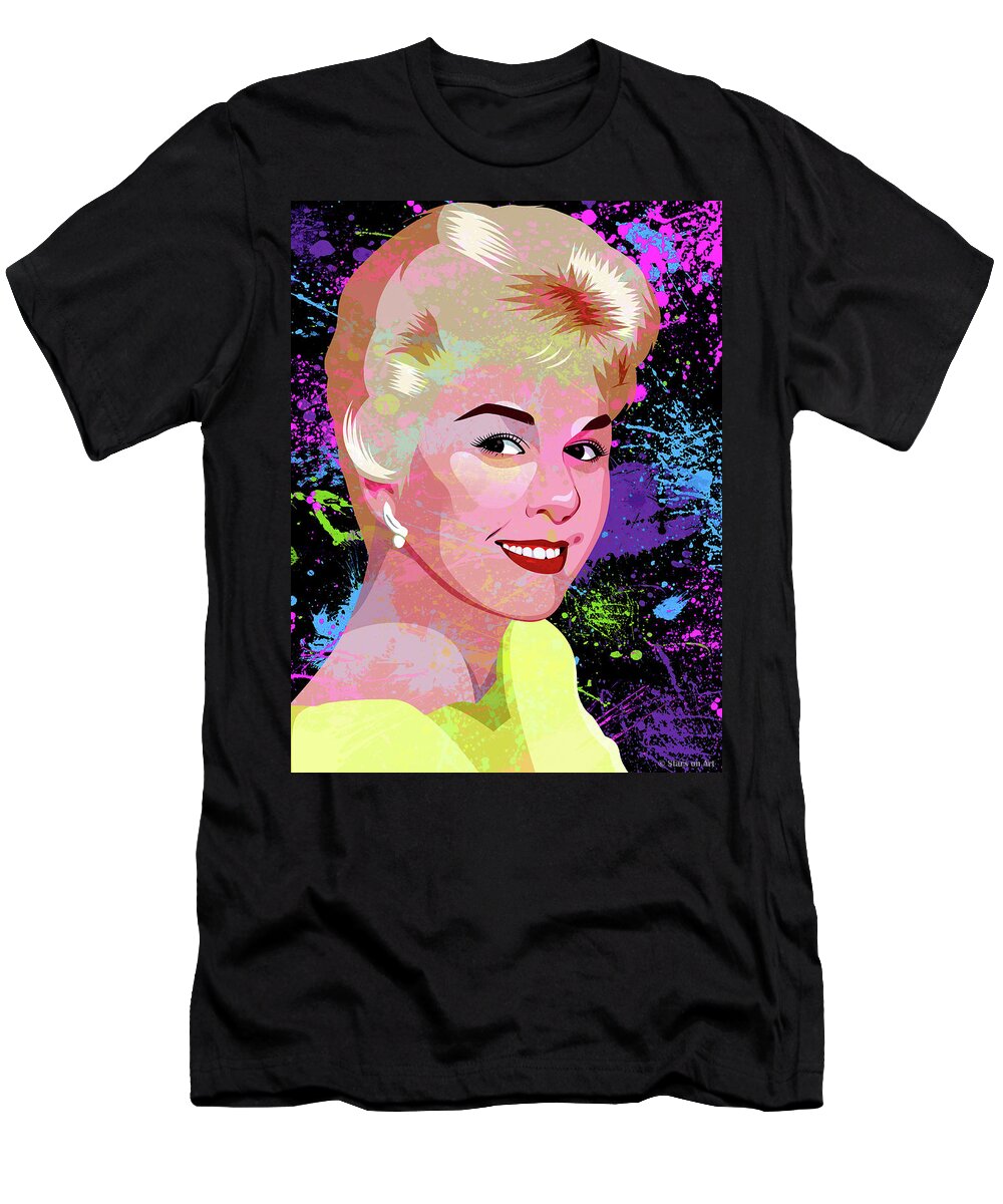 Doris Day T-Shirt featuring the painting Doris Day #1 by Movie World Posters