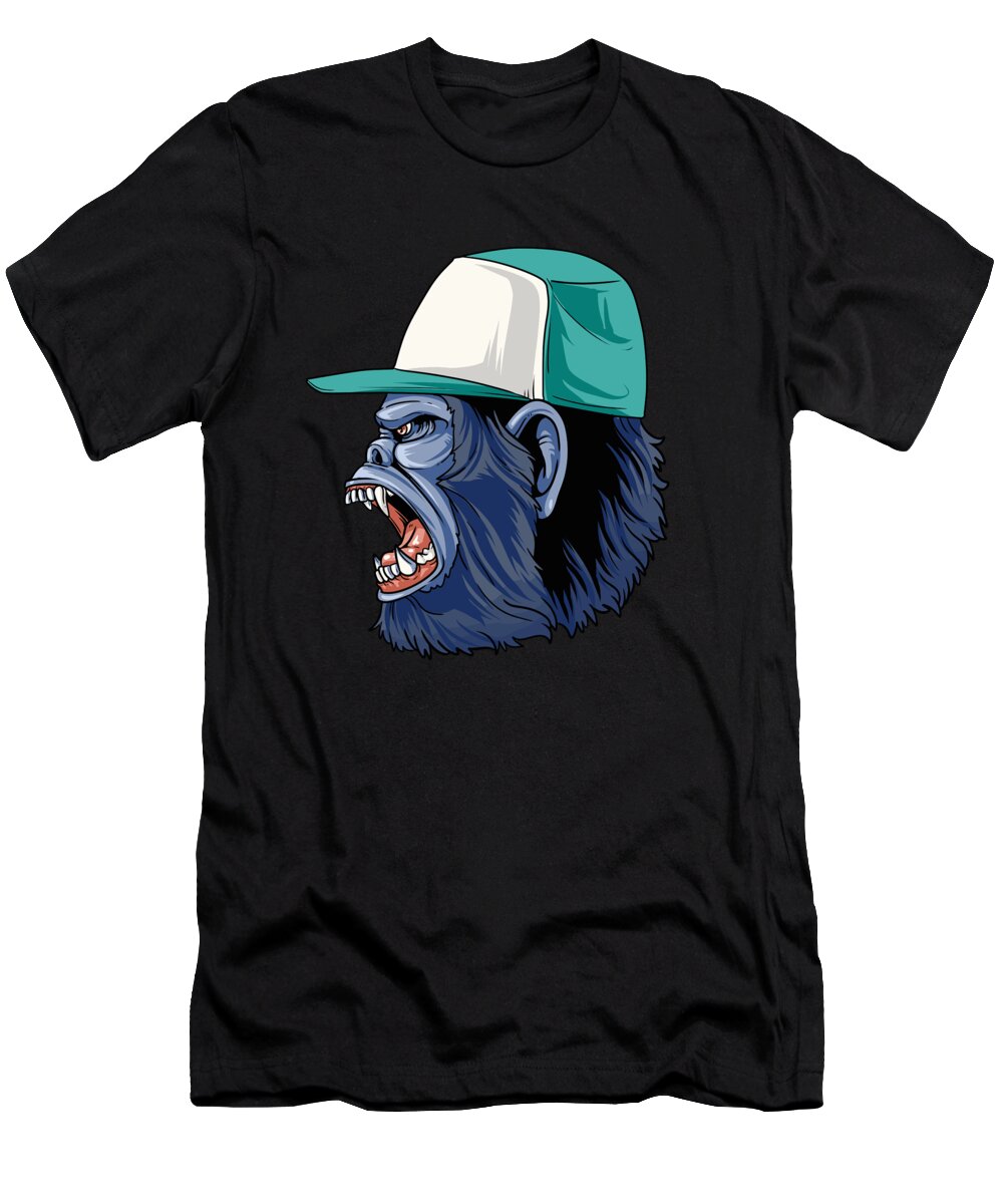 Gorilla T-Shirt featuring the digital art Gorilla Swag #1 by Mister Tee