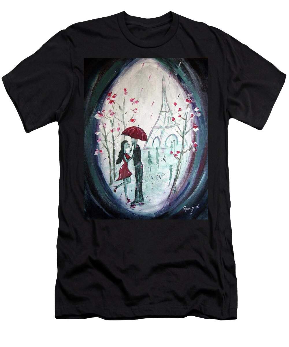 Romantic T-Shirt featuring the painting I only have eyes for you. by Roxy Rich