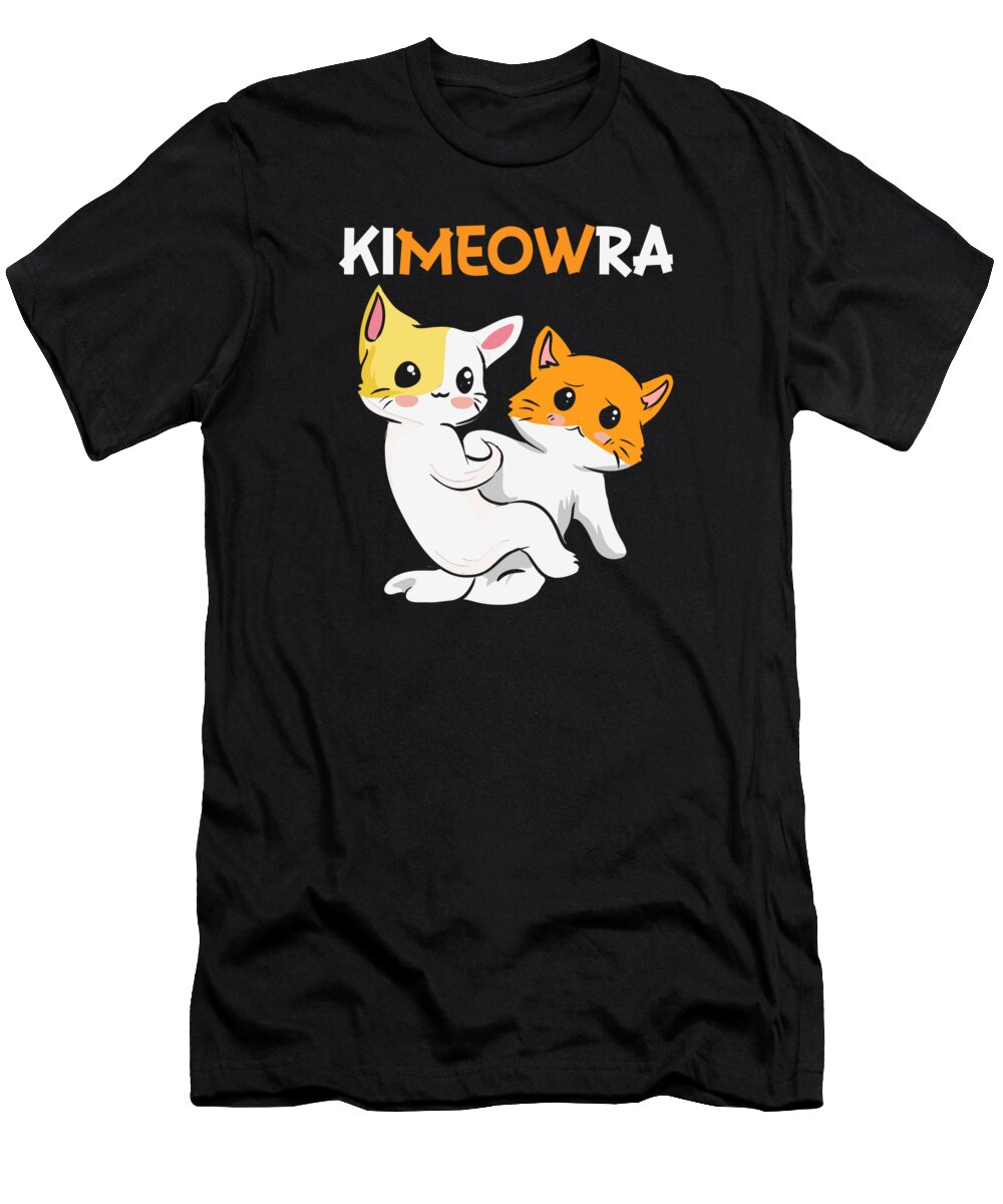 Jiu Jitsu T-Shirt featuring the digital art Jiu Jitsu Martial Arts Cat Cats Kitten Funny #1 by Toms Tee Store