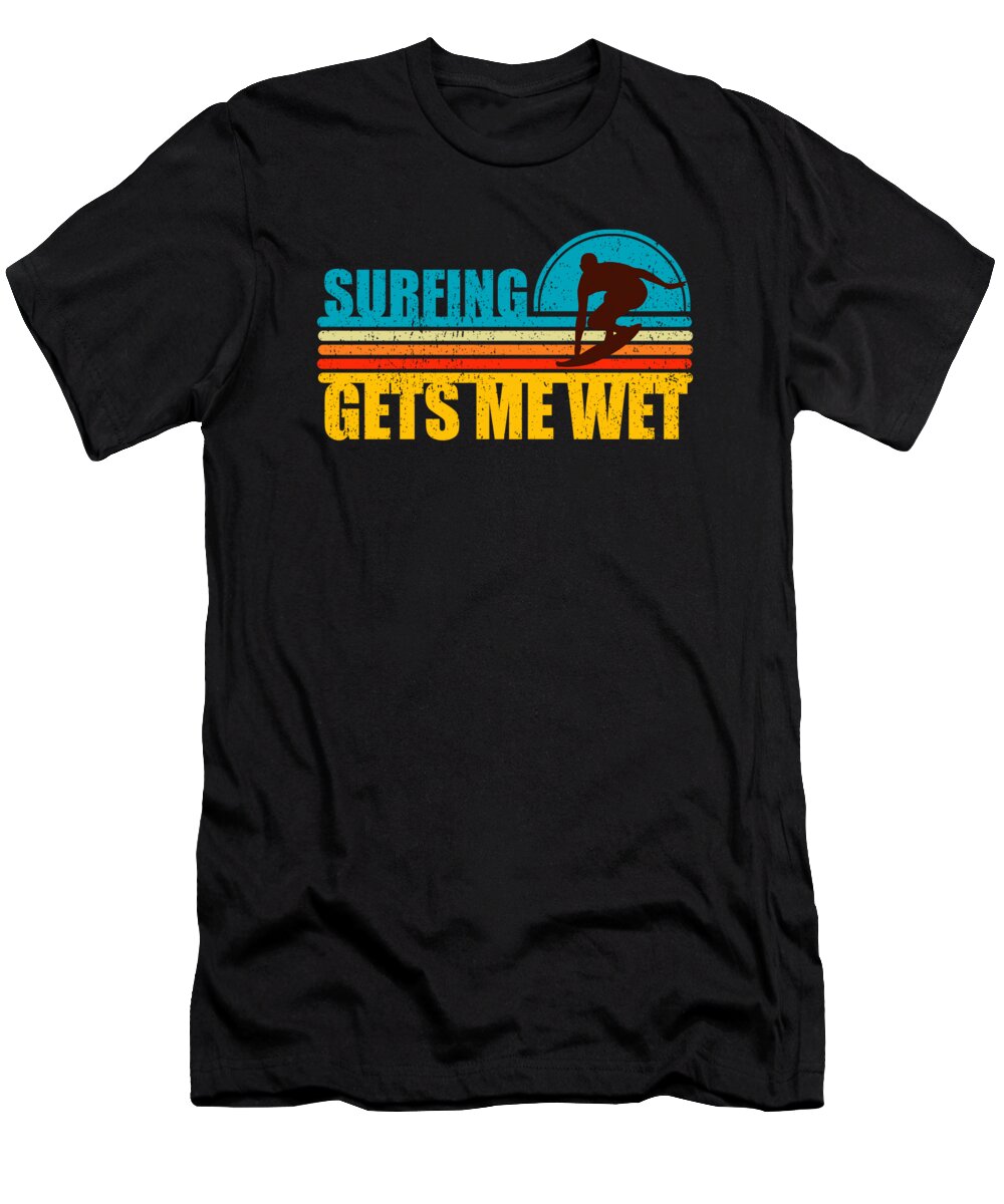 Kitesurfing T-Shirt featuring the digital art Kitesurfing Gets Me Wet #1 by Me