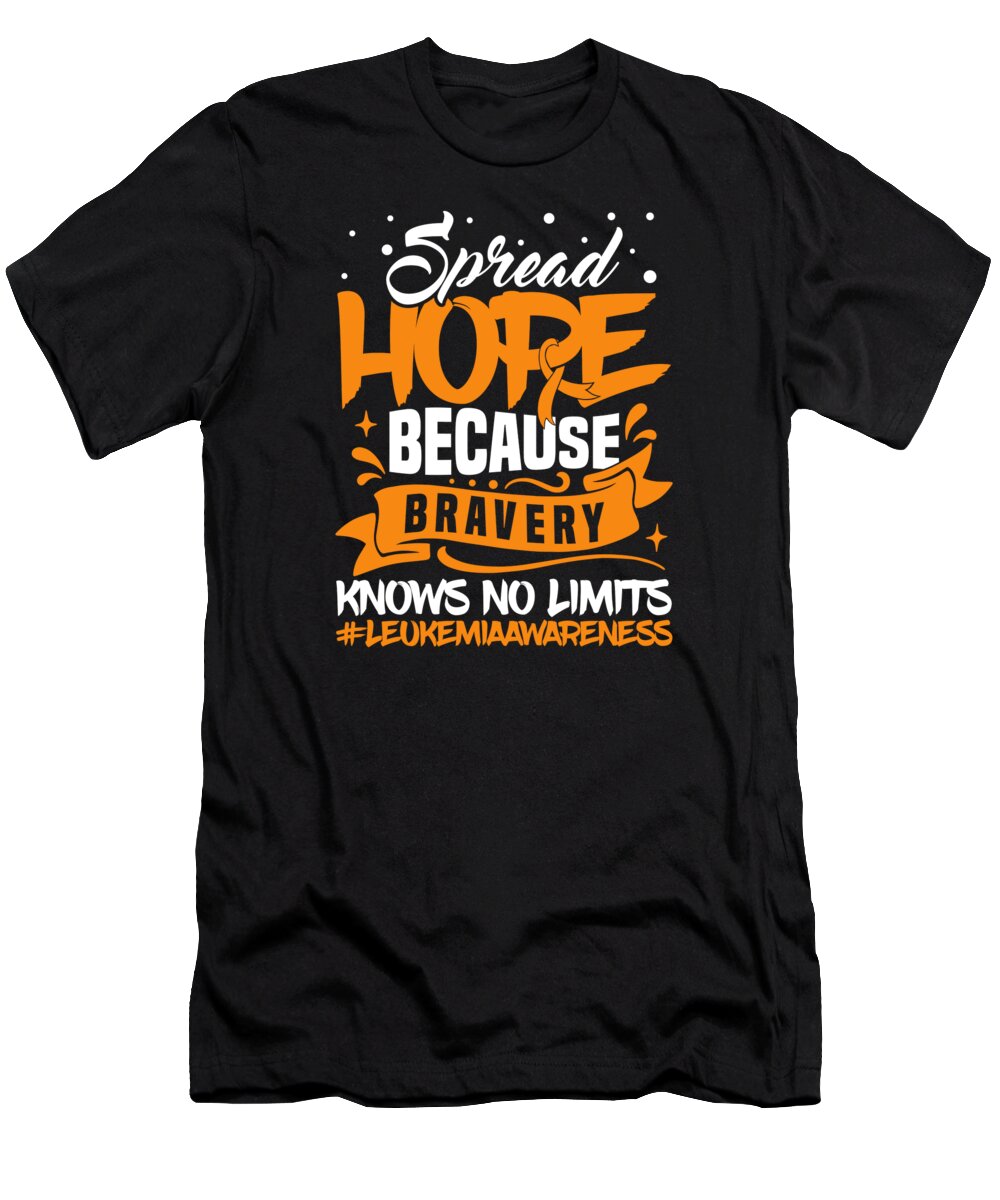 Leukemia Awareness T-Shirt featuring the digital art Leukemia Cancer Awareness Ribbon Blood Cancer Month #1 by Toms Tee Store