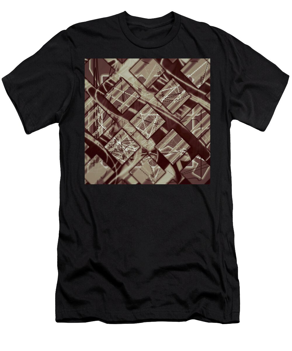 Abstract T-Shirt featuring the digital art Pattern 57 #1 by Marko Sabotin