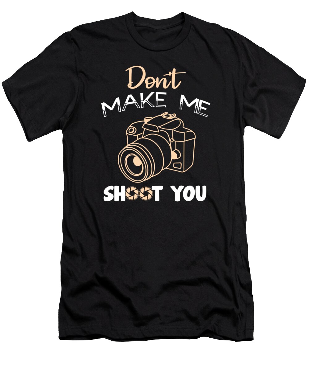 Photography T-Shirt featuring the digital art Photographer Camera Photo Shooting #1 by RaphaelArtDesign