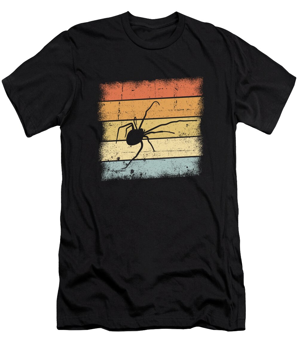 Spider Retro Design T-Shirt featuring the photograph Spinning Retro Design #1 by Manuel Schmucker