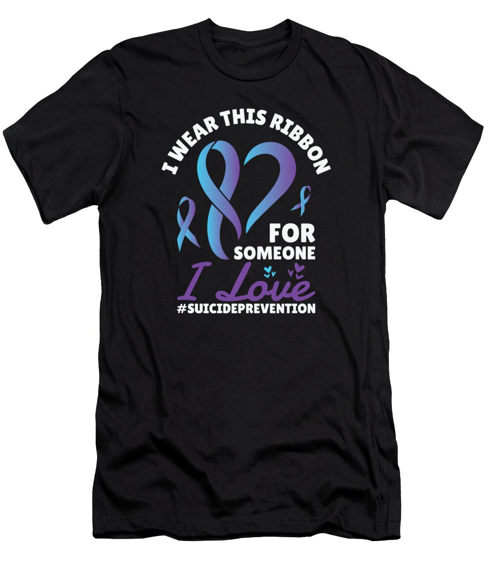 Suicide Prevention Awareness T-Shirt featuring the digital art Suicide Prevention Warrior Mental Health Awareness Month #1 by Toms Tee Store