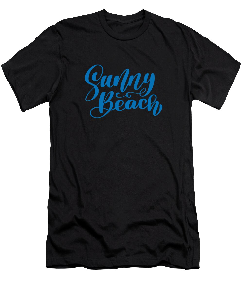 Women T-Shirt featuring the digital art Sunny Beach by Jacob Zelazny