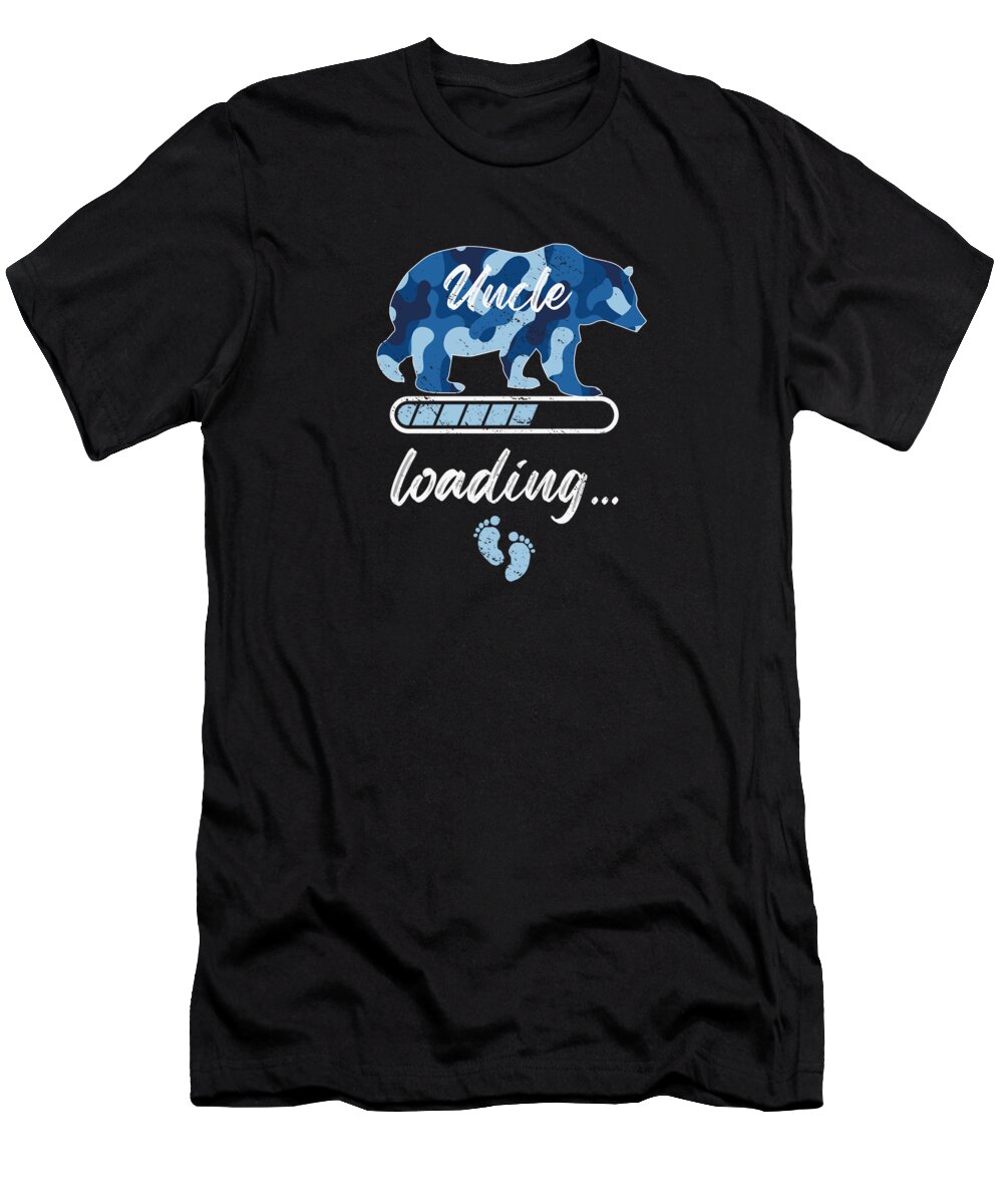 Uncle Bear T-Shirt featuring the digital art Uncle Bear Loading Pregnancy Birth Family #1 by Toms Tee Store