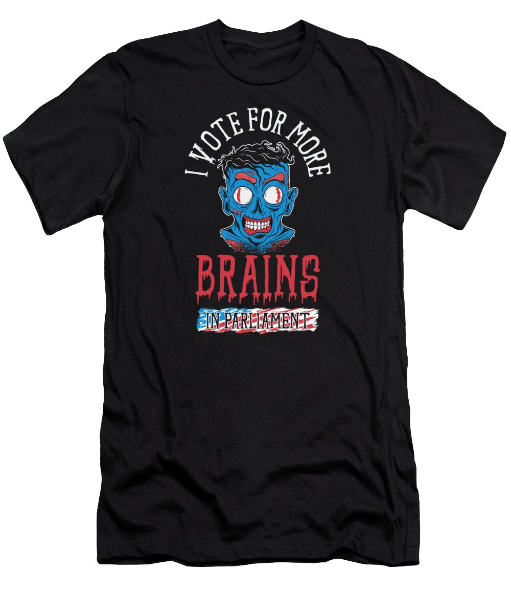 Voting T-Shirt featuring the digital art Voting Parliament Halloween Zombie Monster Voter #1 by Toms Tee Store