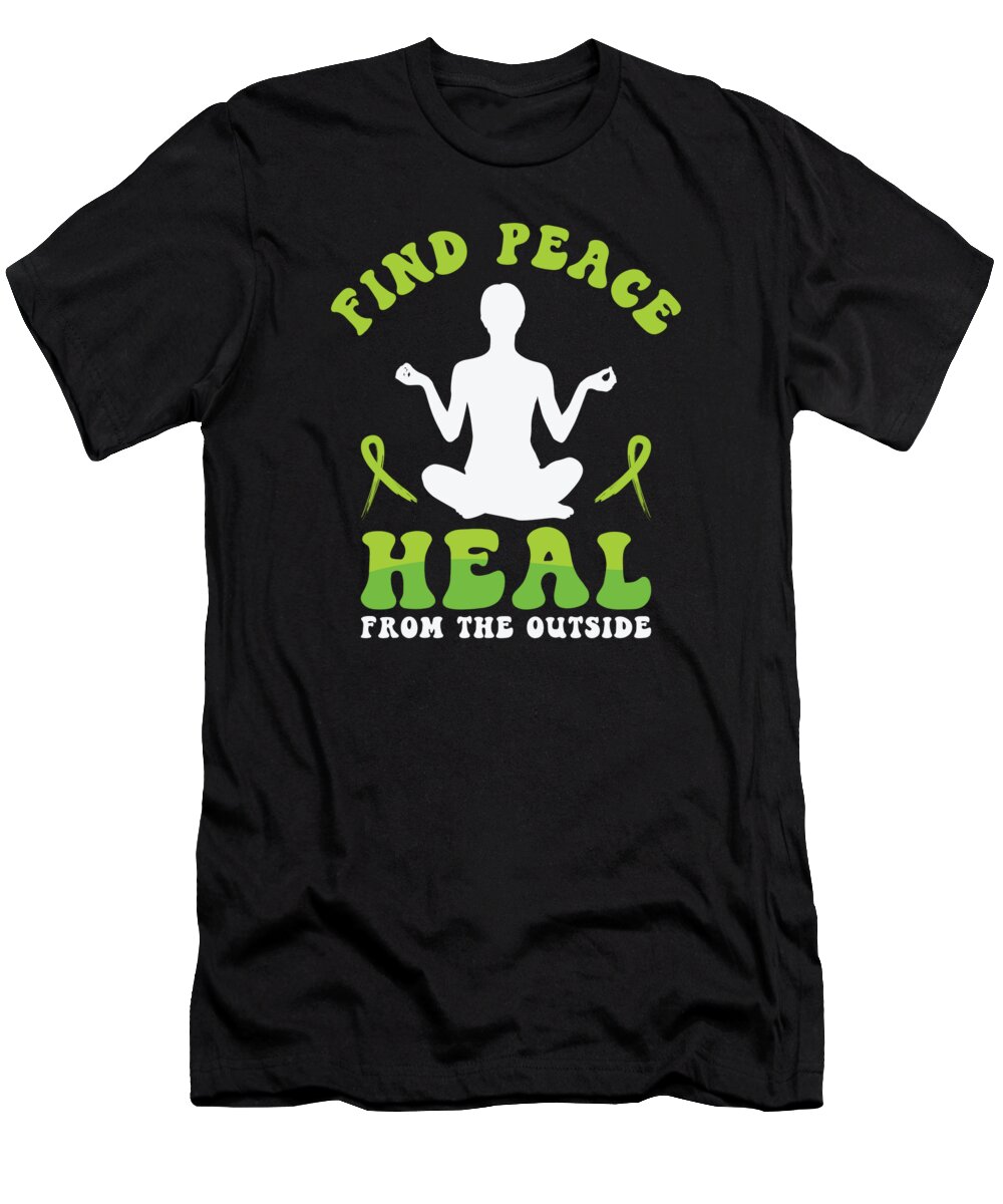 Mental Health T-Shirt featuring the digital art Mental Health Yoga Meditation Awareness Month #12 by Toms Tee Store