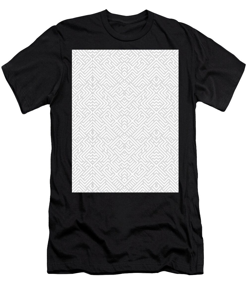 Connection T-Shirt featuring the digital art Geometric Pattern Shapes Symbols Geometry #122 by Mister Tee