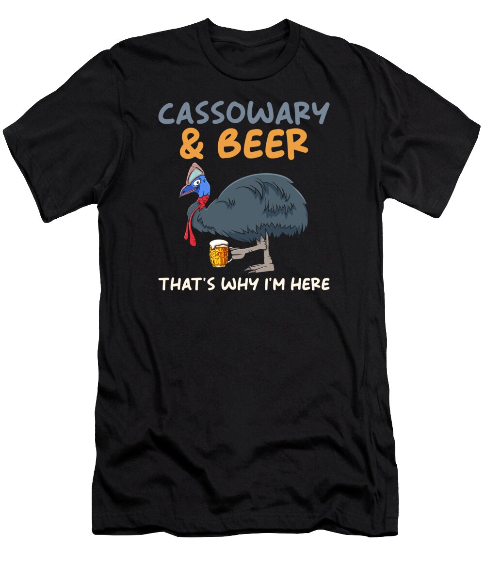 Cassowary T-Shirt featuring the digital art Cassowary #13 by Manuel Schmucker