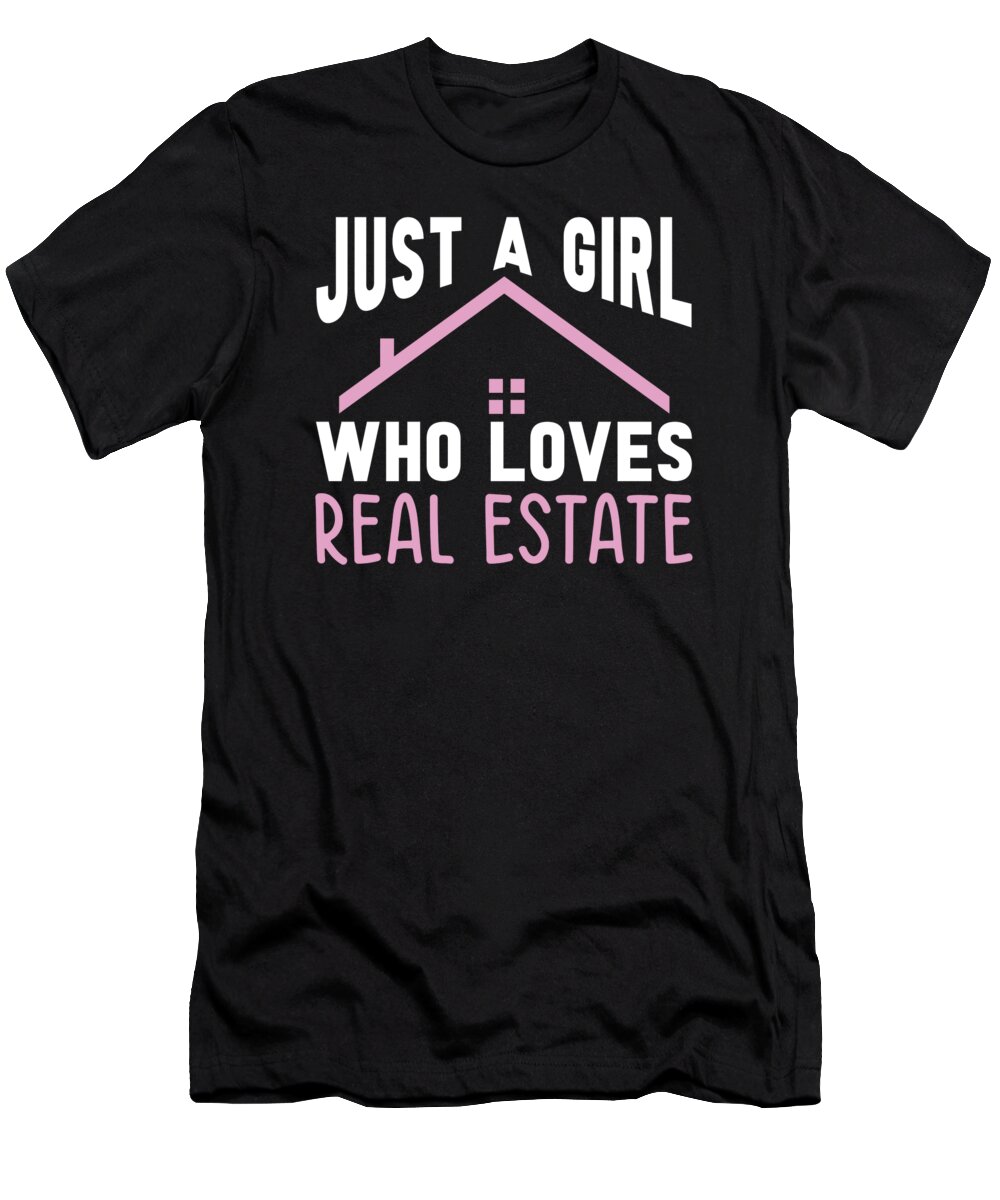House Broker T-Shirt featuring the digital art Real Estate Agent House Broker #14 by Crazy Squirrel