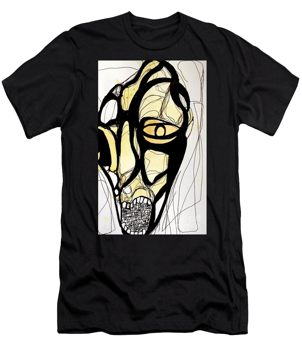 Modern Art T-Shirt featuring the drawing Untitled 14 by Jeremiah Ray