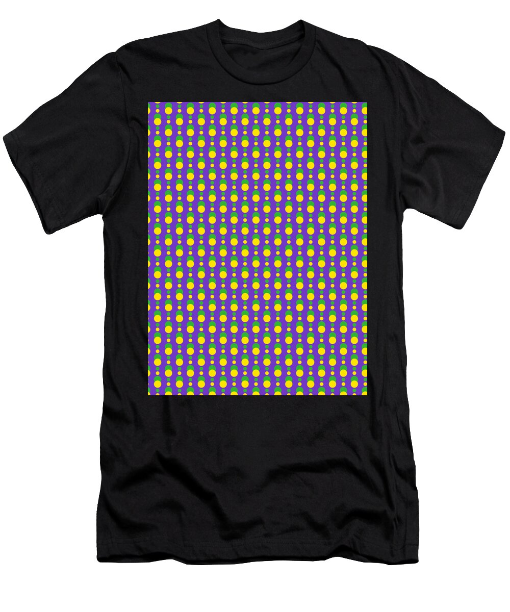 Mardi Gras T-Shirt featuring the digital art Mardi Gras Pattern Funny Carnival Graphic #15 by Mister Tee