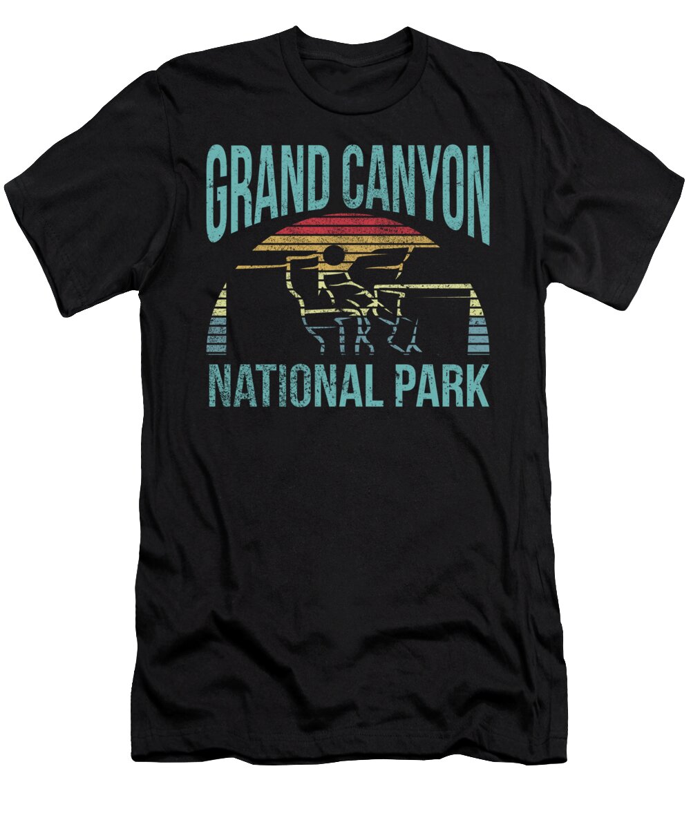 National T-Shirt featuring the digital art Retro National Park United States Conservation #15 by Mercoat UG Haftungsbeschraenkt