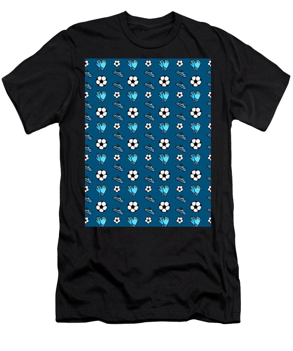 Training T-Shirt featuring the digital art Soccer Pattern Goal Score Stadium Champion #17 by Mister Tee