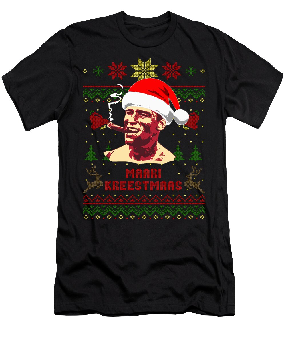 Bære Fra med undtagelse af Arnold Schwarzenegger Merry Christmas T-Shirt by Megan Miller - Pixels