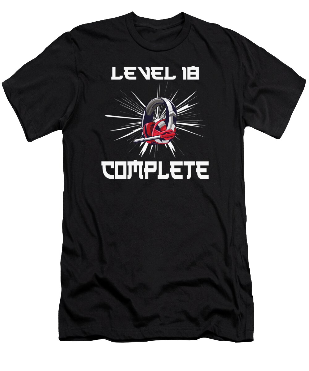 Level 18 T-Shirt featuring the digital art Birthday Shirt 18 Years Birthday Level #2 by Toms Tee Store