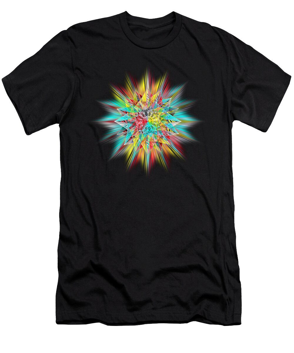 Sun T-Shirt featuring the digital art CMYK Star by David Manlove
