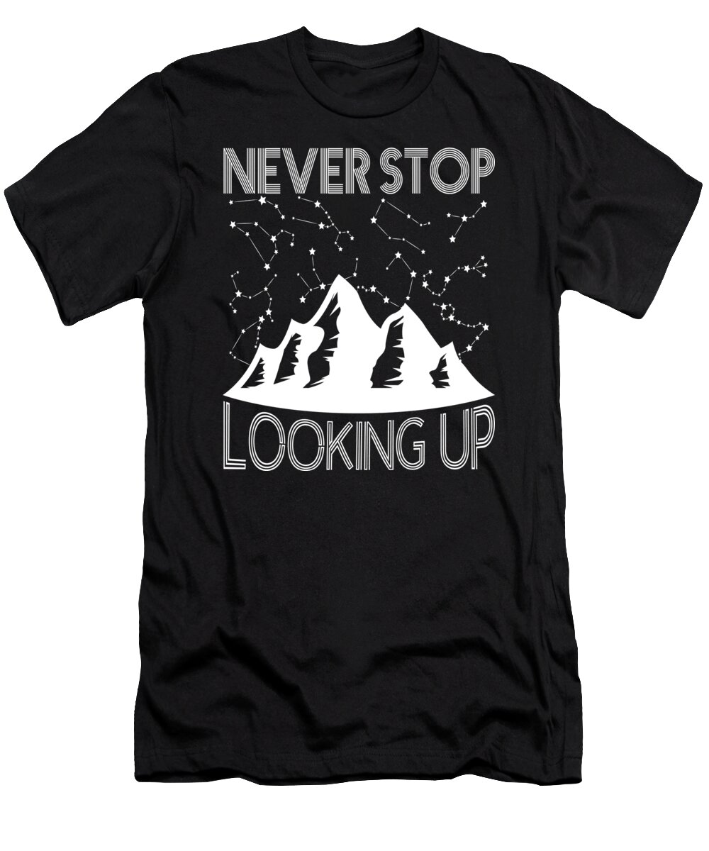 Constellation T-Shirt featuring the digital art Constellation Stars Mountains Night Sky #2 by Toms Tee Store