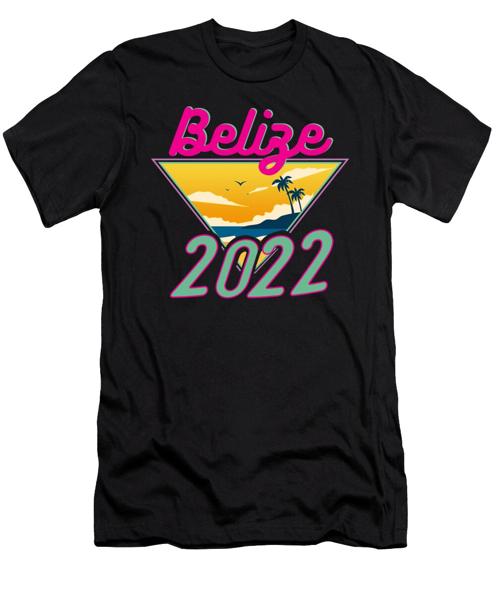 Belize Vacation T-Shirt featuring the drawing Fun Belize 2022 Vacation Traveller #2 by Kanig Designs