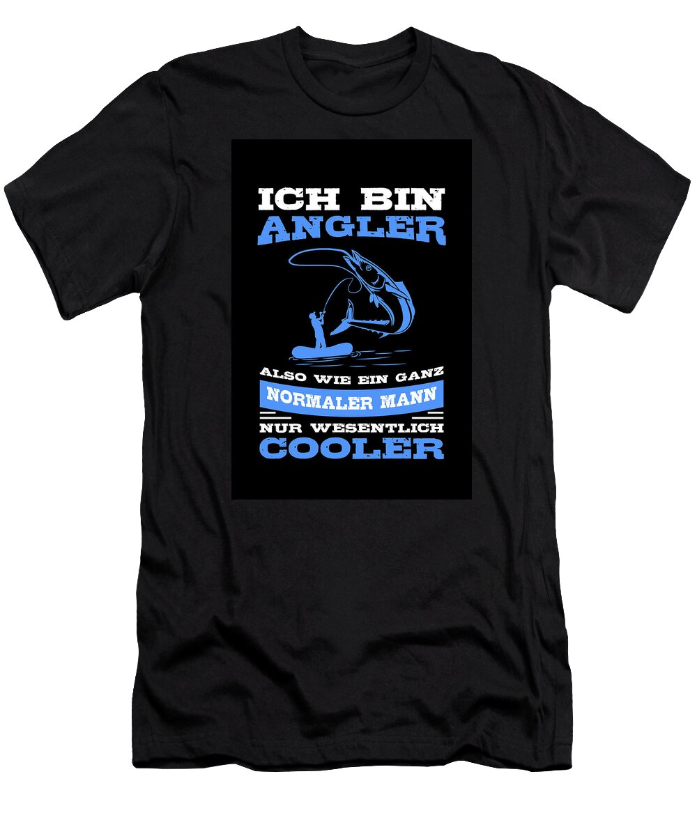 German Fisherman Pun Flyfishing Fishery Tackle #2 T-Shirt by Amango Design  - Pixels