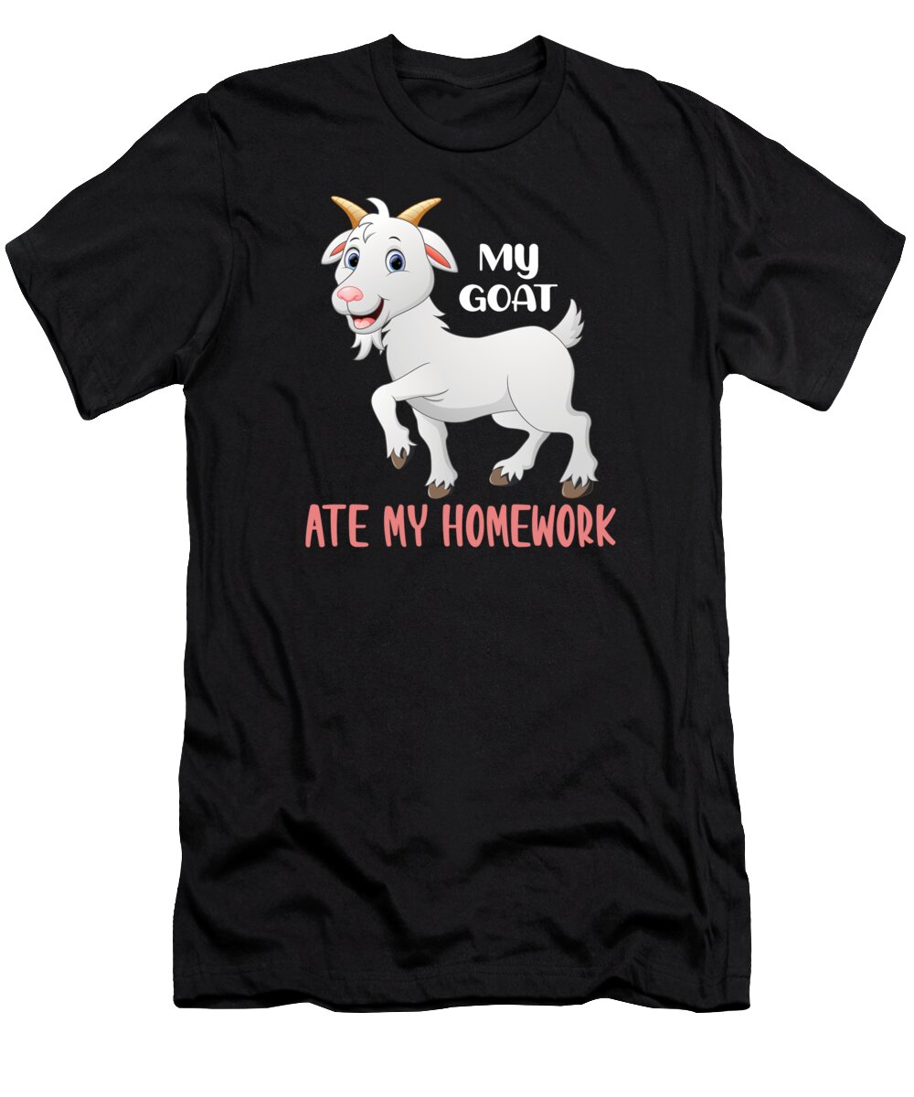Goat T-Shirt featuring the digital art Goat Farmer Farm Goat Lover Gift #2 by RaphaelArtDesign