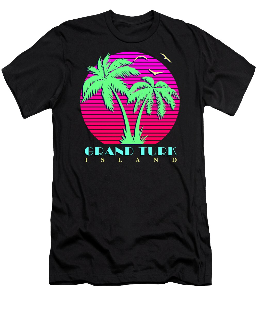 Classic T-Shirt featuring the digital art Grand Turk Island by Megan Miller