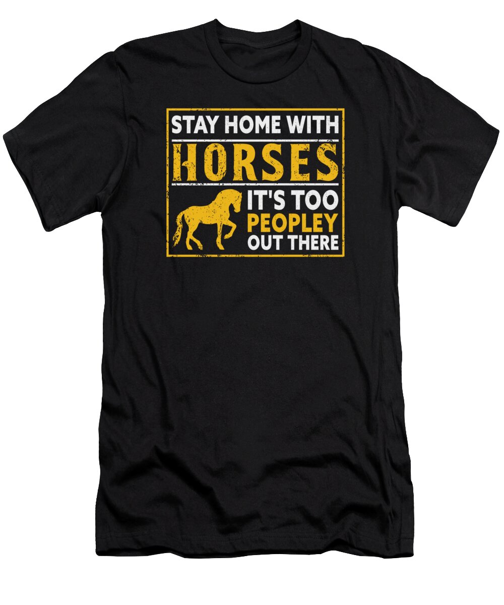 Equestrian T-Shirt featuring the digital art Horse Riding Equestrian Horses Lover Pony #2 by Toms Tee Store